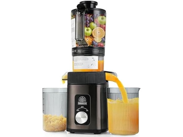 FAB&DELUXE Cold Press Juicer - 34oz, 4.3" Wide Chute