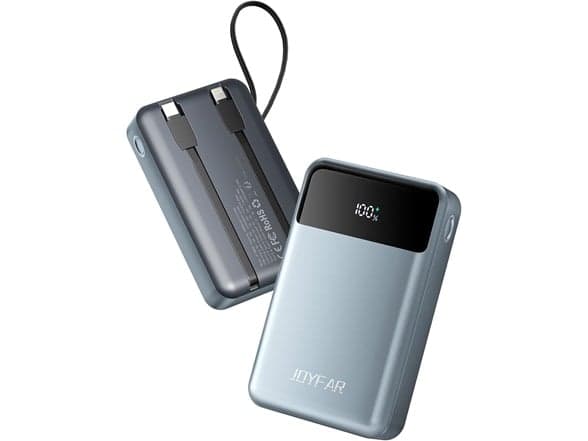Joyfar 30,000mAh USB-C 22.5W Powerbank 2 or 3 Pack with Built-in Cables