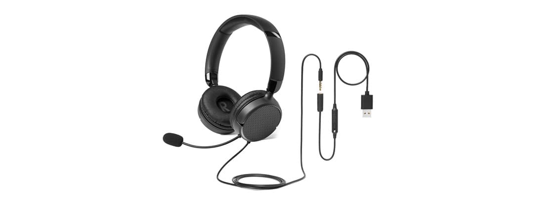 Amazon Basics On Ear Wired Computer Headset with Microphone, $5.37