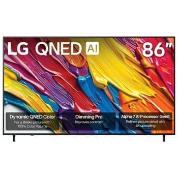 LG 86-Inch QNED82A 4K Smart TV with AI Processor