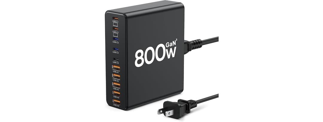800W USB C Fast Charger Block
