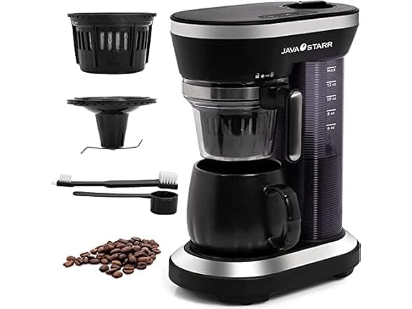 JAVASTARR Grind and Brew Coffee Maker with Steam Pressure - 80% Off