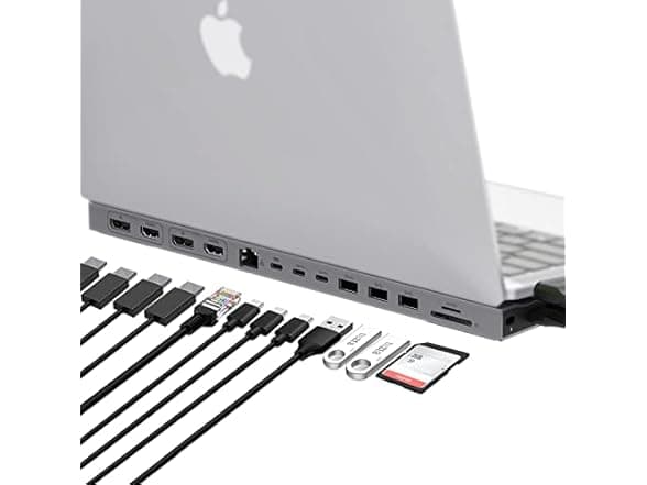 HyperDrive Multi-Display Docking Station - Dual 4K HDMI, 13 Ports, 100W PD