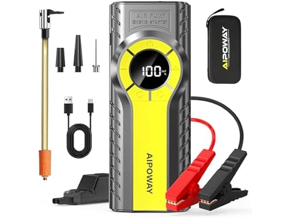 AIPOWAY 7000A Jump Starter with Air Compressor 160PSI