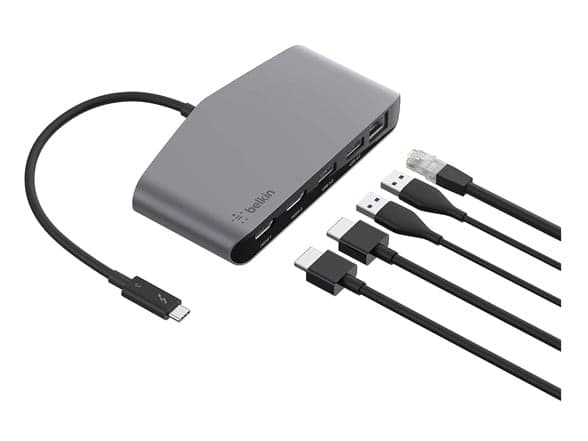 Belkin Thunderbolt 3 Dock Mini HD - Dual 4K @60Hz, 40Gbps, Ethernet