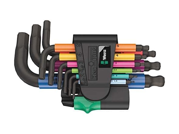 Wera 950/9 Hex-Plus Multicolour 2 L-Key Set, 9-Piece Metric