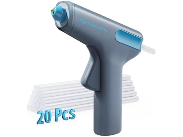TILSWALL W104 Cordless Hot Glue Gun - 15s Preheat, USB-C, 60min Run Time