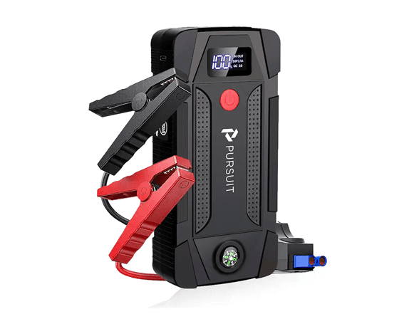 Pursuit 1000A Portable Jump Starter with 8000mAh Power Bank and LED Flashlight
