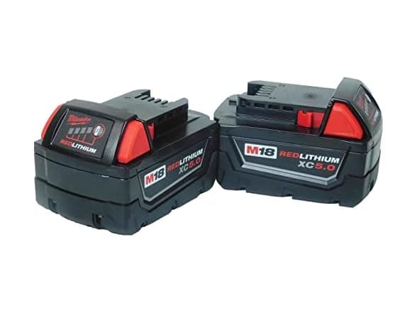 Milwaukee M18 REDLITHIUM XC 5 Ah Battery 2-Pack - 57% Off
