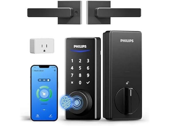 Philips WiFi Smart Lock with Lever Handles - 65% Off