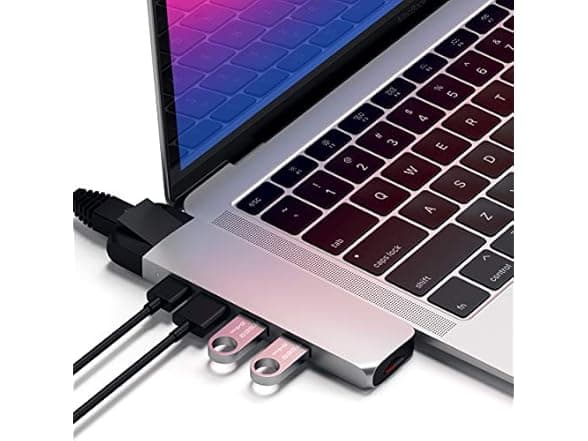 Satechi USB-C Pro Hub Adapter with Ethernet - 4K HDMI, 100W PD, Gigabit Ethernet