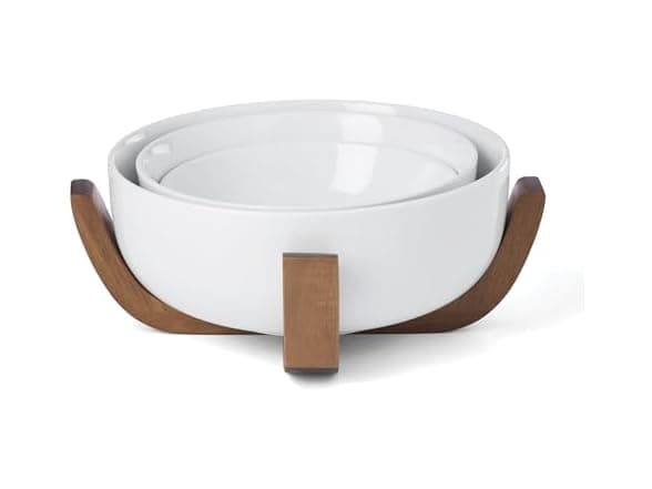 Oneida 24 Seven 3-Piece Nesting Bowl Set with Wood Stand - 61% Off