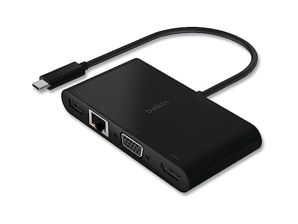 Belkin USB-C Multimedia Adapter 4K HDMI USB-A VGA 100W