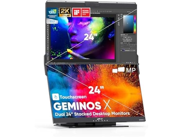MP Mobile Pixels Geminos X Dual 24" Stacked Monitors with Touchscreen - 26% Off