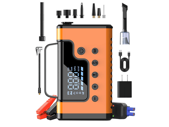 Alpha Digital A28 Car Jump Starter 3000A with Air Compressor and Vacuum