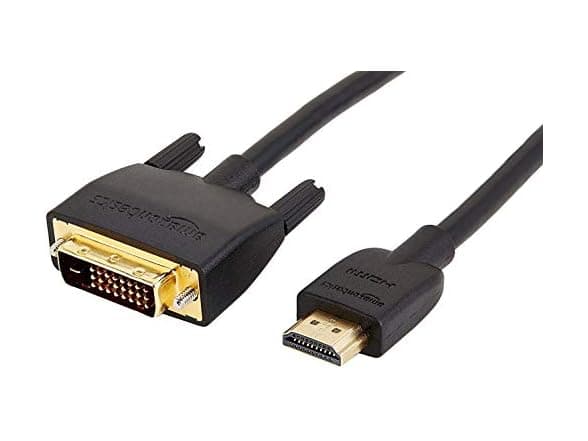 Amazon Basics HDMI to DVI Adapter Cable 6 ft 36-Pack, Bi-Directional, Gold-Plated