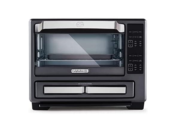 Calphalon Performance 12-in-1 Dual Air Fry Toaster Oven Dark Stainless