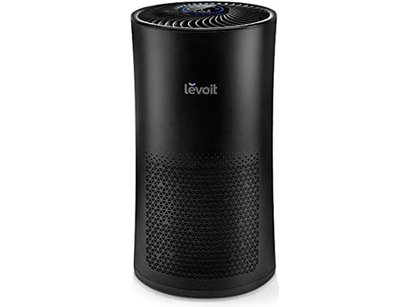 LEVOIT LV-H133 TrueHEPA 3-Stage Filtration Air Purifier for Home, Large Room With Air Quality Monitor, Quiet for Bedroom, 3-in-1 Filter, Auto Mode, Timer, Black