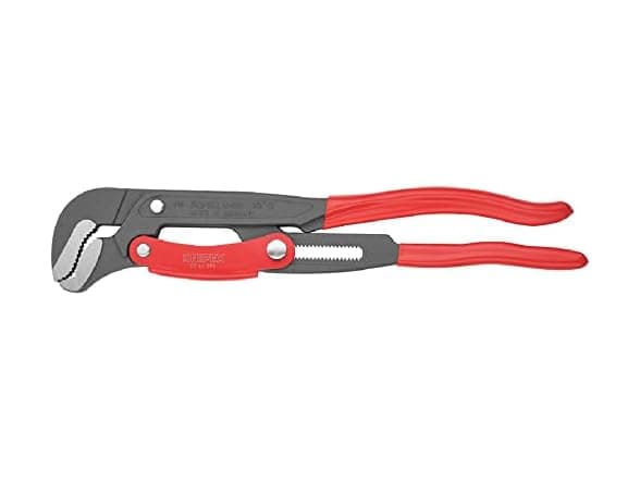 KNIPEX 83 61 015 S-Type Pipe Wrench with Push-Button Adjustment