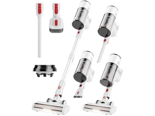Orchidleaf Cordless Stick Vacuum 550W 45KPa Suction HEPA