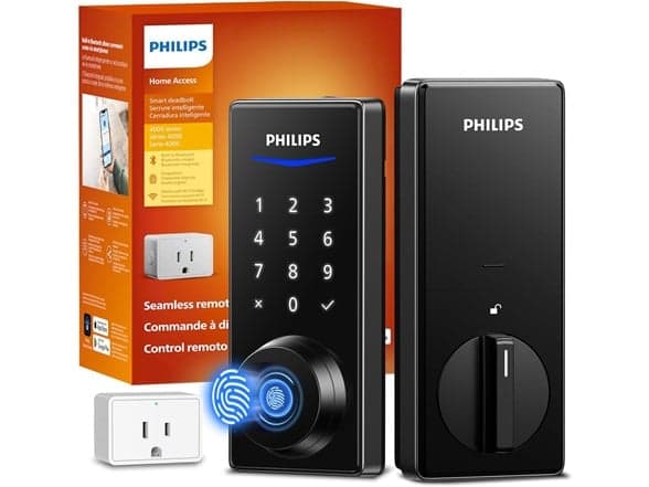 Philips Wi-Fi Smart Door Lock with Fingerprint and App Control - Refurbished