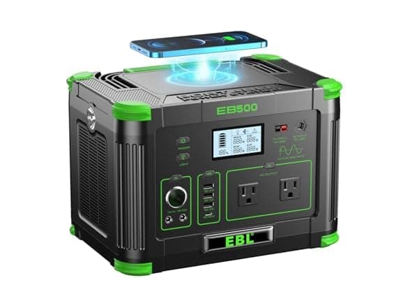 EBL EB500 500W Portable Power Station - 519Wh, 44% Off