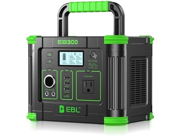 EBL Portable Power Station 330W 288.6Wh Solar Generator