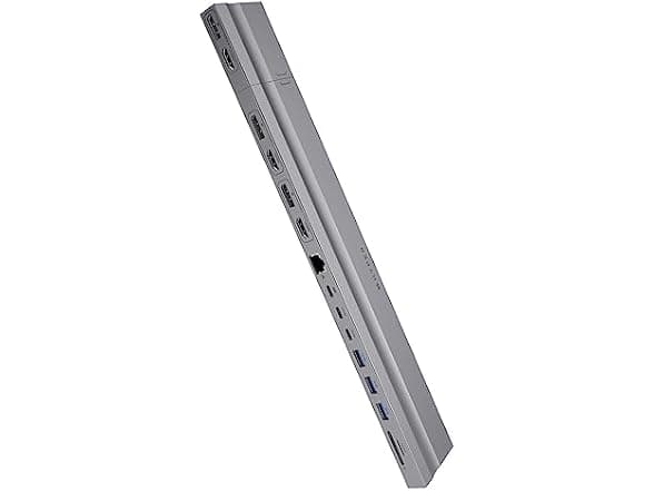 HyperDrive 4K Multi-Display Docking Station for 13”-16” MacBooks - USB C Docking Station w/ 15 Ports, Ergonomic, Driverless Setup