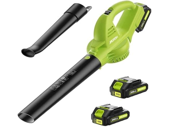 JAGROM Cordless Leaf Blower 20V 2 Batteries 130MPH 180CFM
