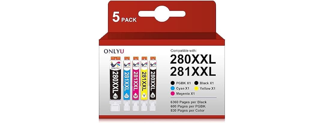 ONLYU Cartridges 5 Pack 2281XXL Canon