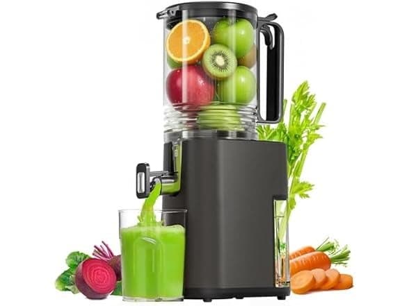 YOYDS Cold Press Juicer 5.5-Inch Wide Chute - 250W Masticating Slow Juicer