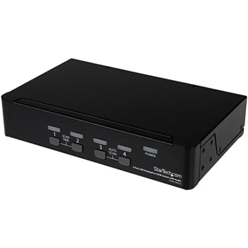 StarTech.com 4-Port DisplayPort KVM Switch with Audio & USB Hub