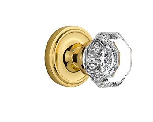 Nostalgic Warehouse Classic Rosette Waldorf Octagonal Door Knob - Crystal