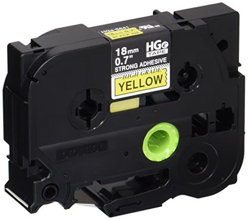 Brother HGeS641 18mm Black Yellow Label Tape 5-Pack