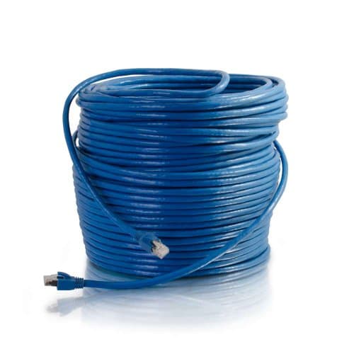 C2G Cat6 Shielded Ethernet Cable 300ft Snagless STP Blue