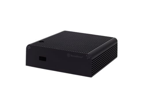 SilverStone PT14B-H2 Aluminum NUC Case with Heat-Pipe and 2x HDMI - Black