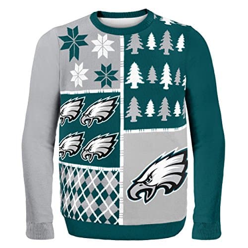 FOCO Philadelphia Eagles Busy Block Ugly Sweater - NFL Licensed