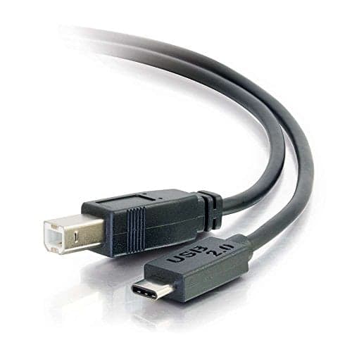 C2G USB Cable, USB 2.0 Cable, USB C to B Cable, Black, 10 Feet (3.04 Meters), Cables to Go 28860