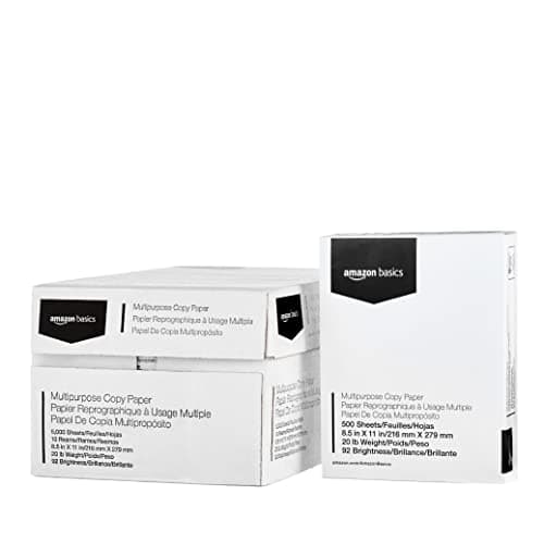 Amazon Basics Multipurpose Copy Paper, 20lb, 8.5x11, 10 Ream Case
