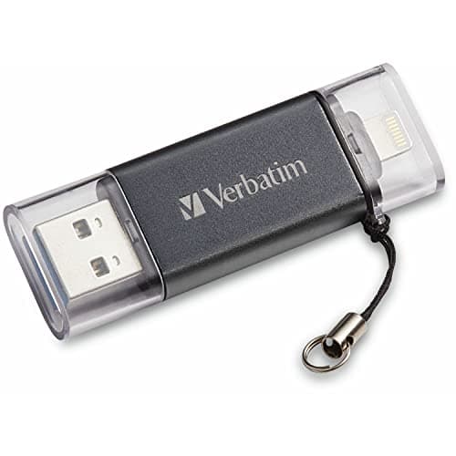 Verbatim 32GB Store 'n' Go Dual USB 3.0 Flash Drive for Apple Lightning - Graphite