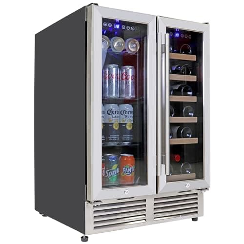 Koolatron Dual Zone Wine Fridge 18 Bottles & 56 Cans, Built-In