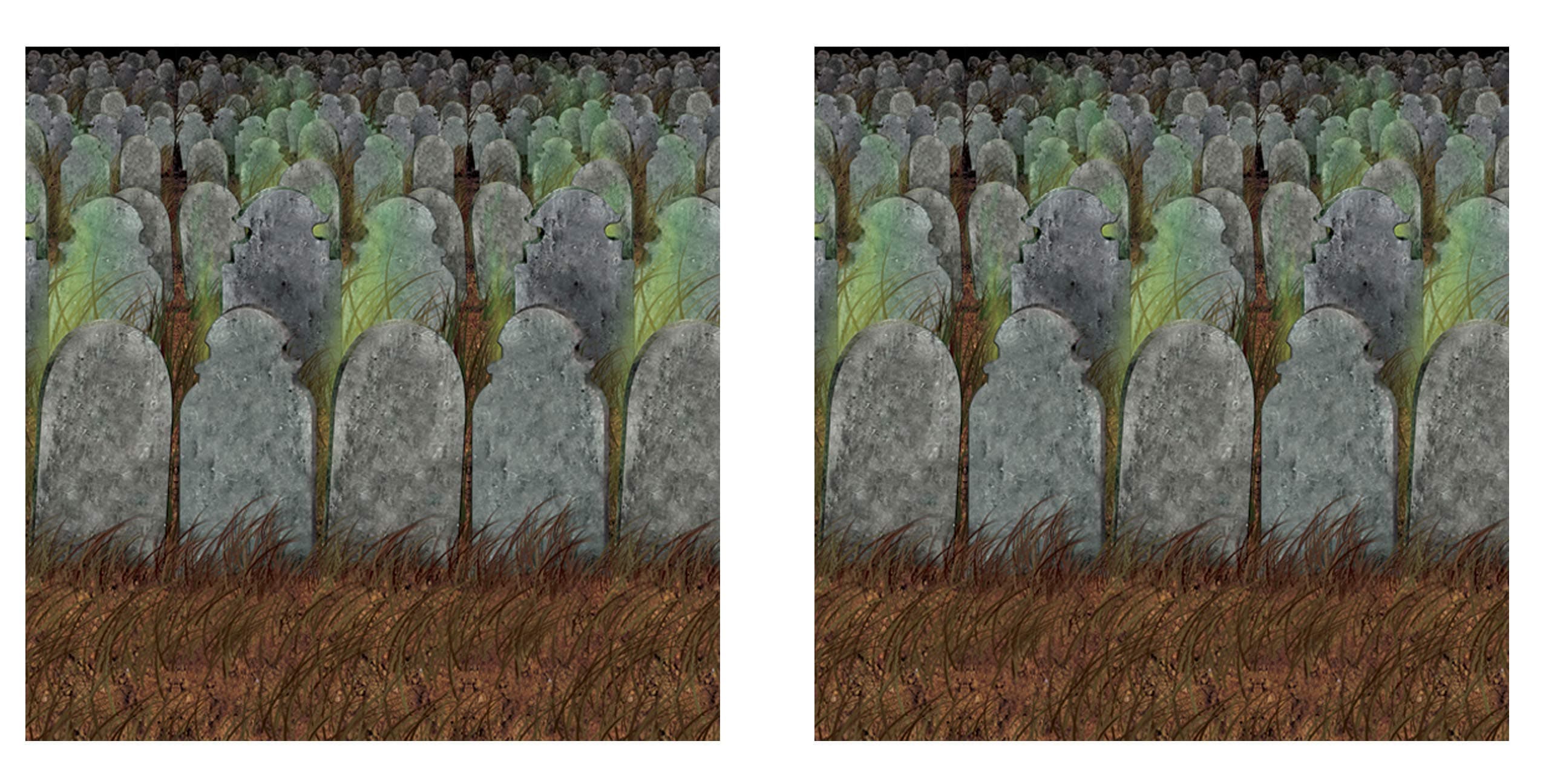 Beistle Graveyard Wall Backdrops 2-Pack - 4' x 30' Halloween Decoration