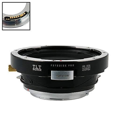Fotodiox Pro TLT ROKR Tilt/Shift Lens Mount Adapter Compatible with Hasselblad V-Mount Lenses on Canon EOS EF and EF-S Cameras - with Gen10 Focus Confirmation Chip, Black