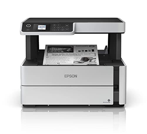 Epson EcoTank ET-M2170 Wireless Monochrome All-in-One Supertank Printer with Ethernet PLUS 2 Years of Unlimited Ink*,White