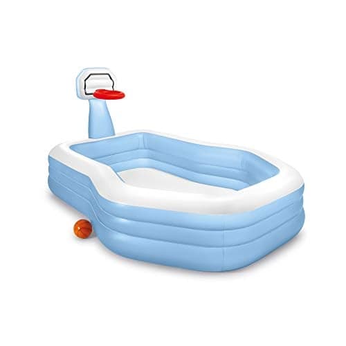 Intex 101 Inch Swim Center Shootin' Hoops Inflatable Pool with Basketball