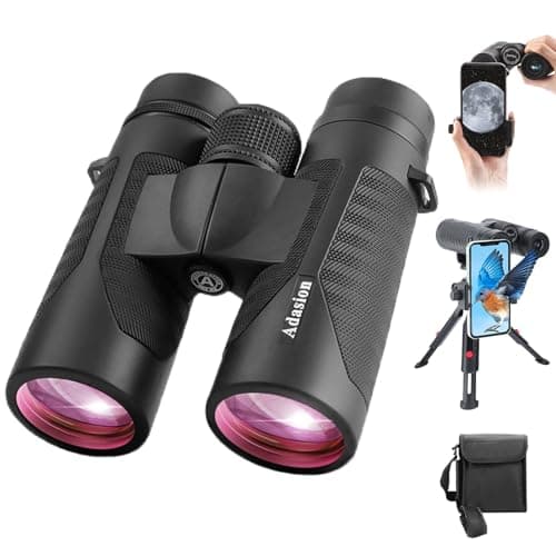 Adasion 12x42 HD Binoculars with Phone Adapter & Tripod