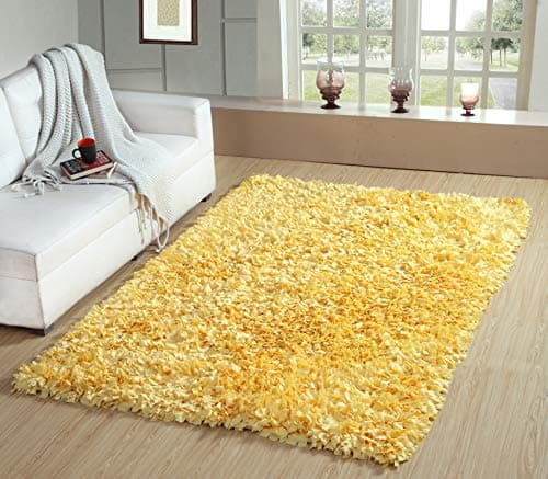 Home Weavers Bella Premium Jersey Shaggy Rug 3'5" x 5'5" Yellow