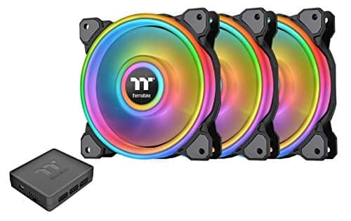 Thermaltake Riing Quad 140mm RGB Fan 3-Pack - 54 LEDs, Alexa & Razer Chroma