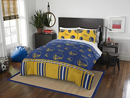 Northwest NBA Golden State Warriors Rotary Full Bed In a Bag Set - Red