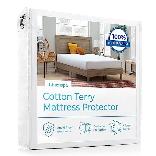 Linenspa Cotton Terry Waterproof Mattress Protector - California King